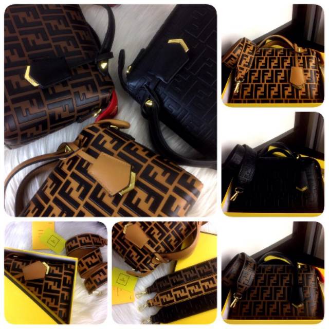 #7295 New Arrival FENDI Boston By The Way FF Embossed Logo
"Gold Edition" Spring Summer 2019