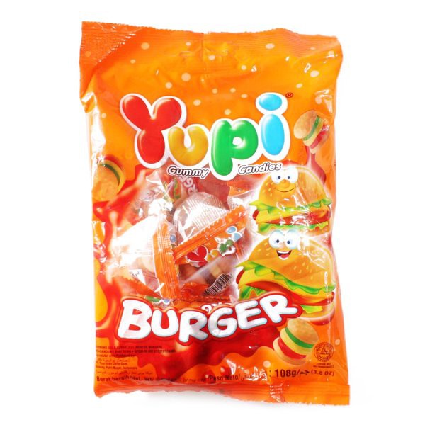 

YUPI Gummi Candies Burger 90g - Permen Jelly Kenyal Bentuk Burger