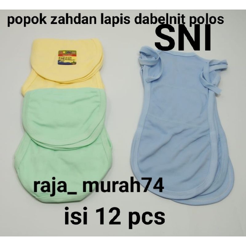 popok bayi lapis tali zahdan polos SNI isi 12 pcs