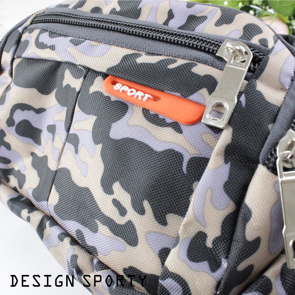 Promo Cuci Gudang Waistbag / Tas Selempang Motif Army Pria-Wanita - YB-03