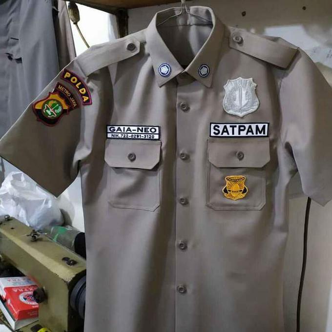 baju seragam satpam terbaru bahan gaia PDH BERKAH