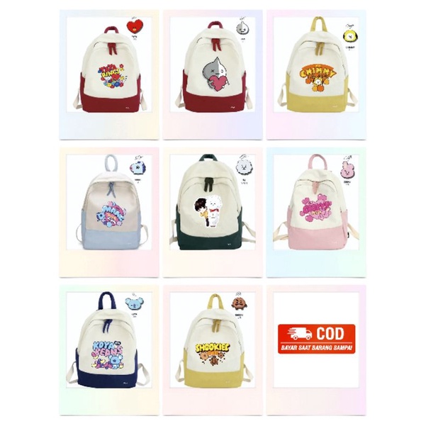 Tas Ransel Anak BT21 Tas sekolah backpack korea