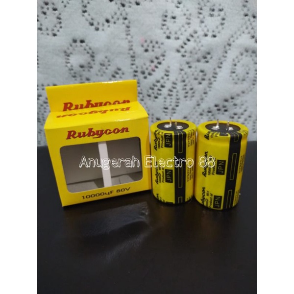 Elco 10000UF 80V New Rubycon Yellow Per Set Original Japan