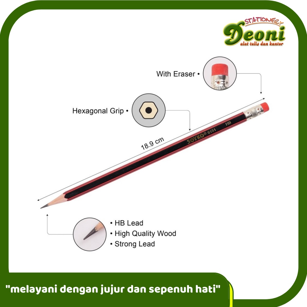 

JOYKO 6151 Pencil Pensil HB 1Pcs
