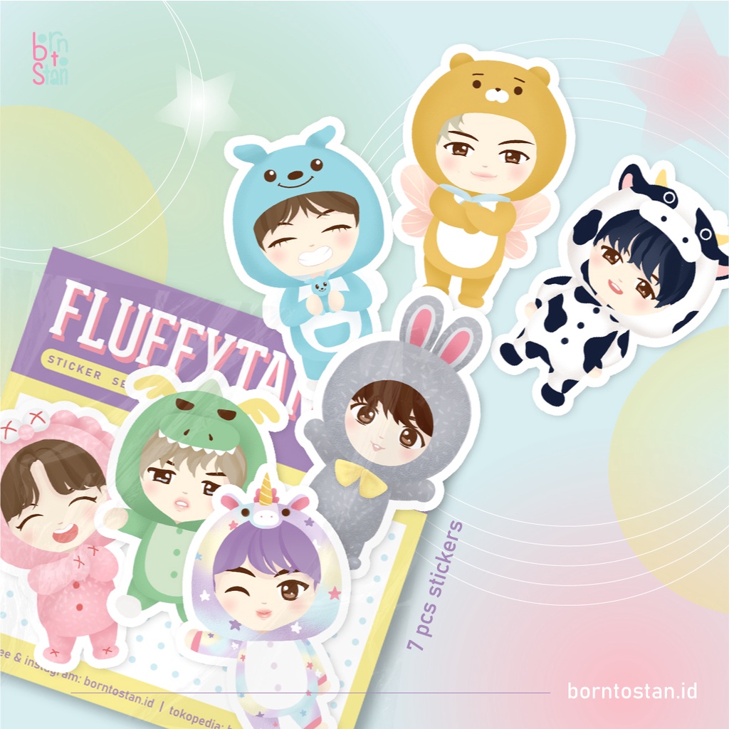 

Fluffy Tan Sonyeondan Sticker Set [Born To Stan]