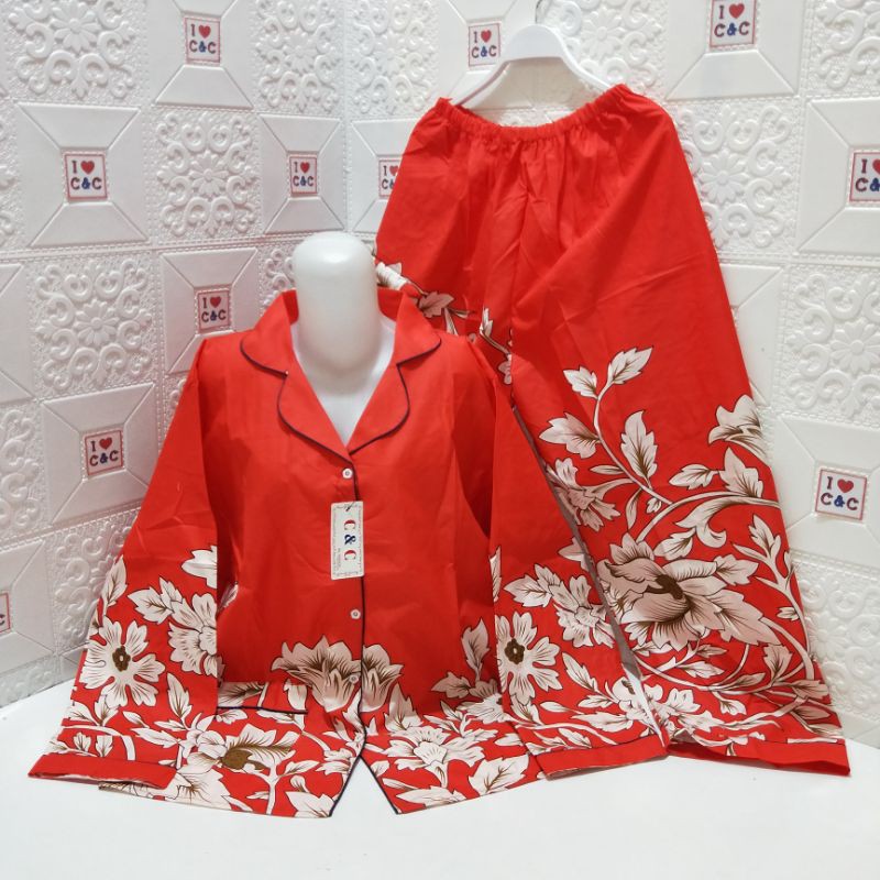 BAJU TIDUR PIYAMA/PP SUPER JUMBO 5XL/LD 130-B.CAROLINE