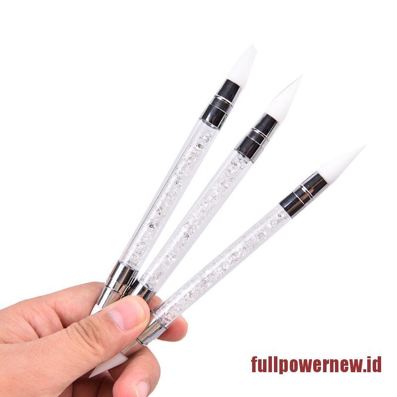 1pc Pen Ukir Kuku Bahan Silikon Untuk Nail Art