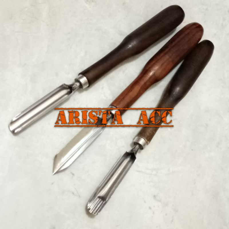 3pcs promo pisau ukir buah scoop /pisau garnish / pisau carving