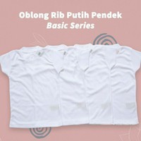 Nary Oblong Tipis Tangan Pendek Polos Putih