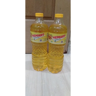 

minyak goreng Sawit merk Hemart 1Liter kemasan botol