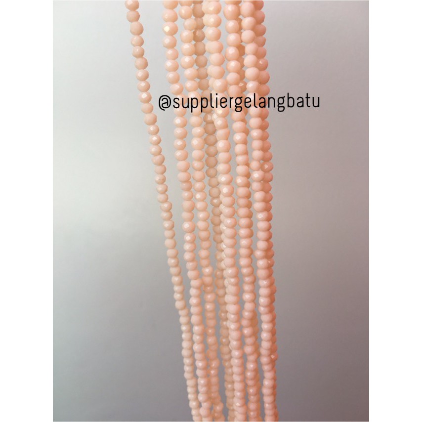 Crystal Ceko Doft 4mm Coklat Cream Aksesoris Beads Manik Donat Rondel aksesoris craft beads supplier