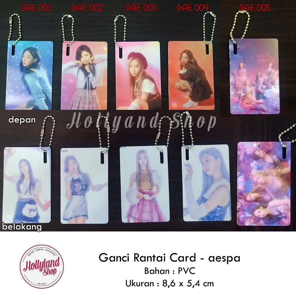 Gantungan Kunci Kartu PVC Card aespa Unofficial