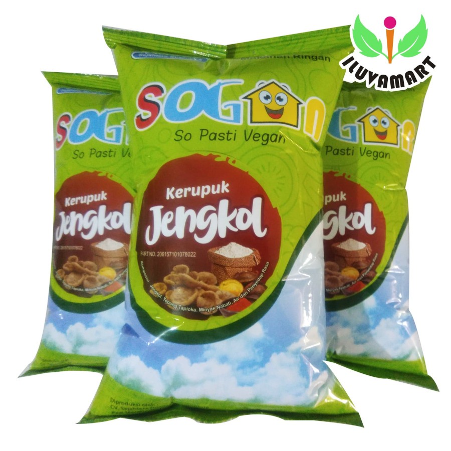 

Sogan Kerupuk Jengkol Vegan 100gr / Keripik Vege Krupuk Kripik