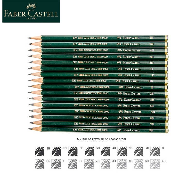 Faber-Castell 9000 Graphite Pencil 6H - 8B
