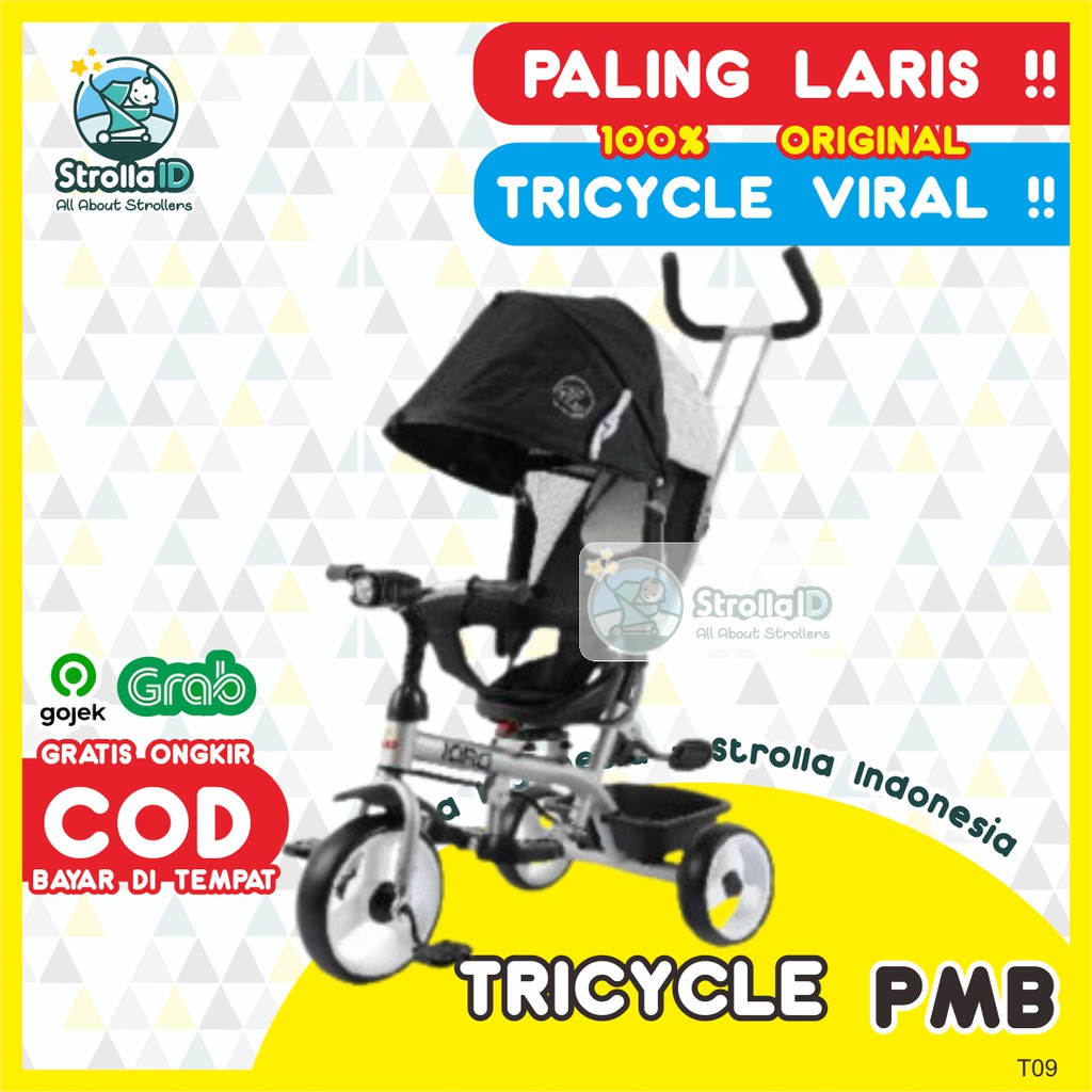 PMB IORA T09 TRICYCLE Stroller Micro Trike Sepeda Murah Sepeda Anak Bayi Sepeda Roda 3 Tiga Original