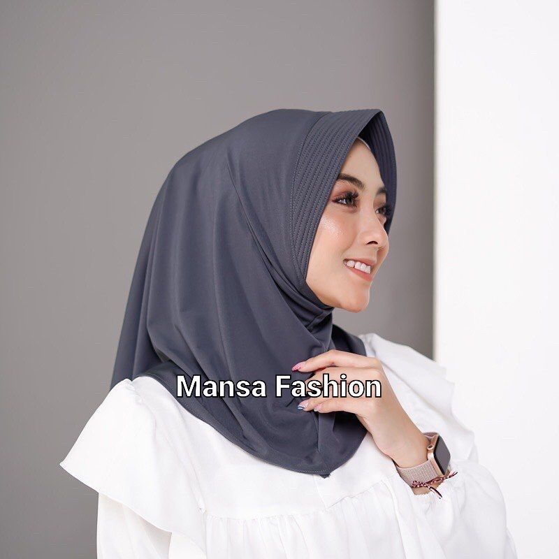 Jilbab Sport / Hijab Instan Sporty Pendek / Jilbab Volly / Bergo Jersey Pet Kecil Antem Jilbab Sekol