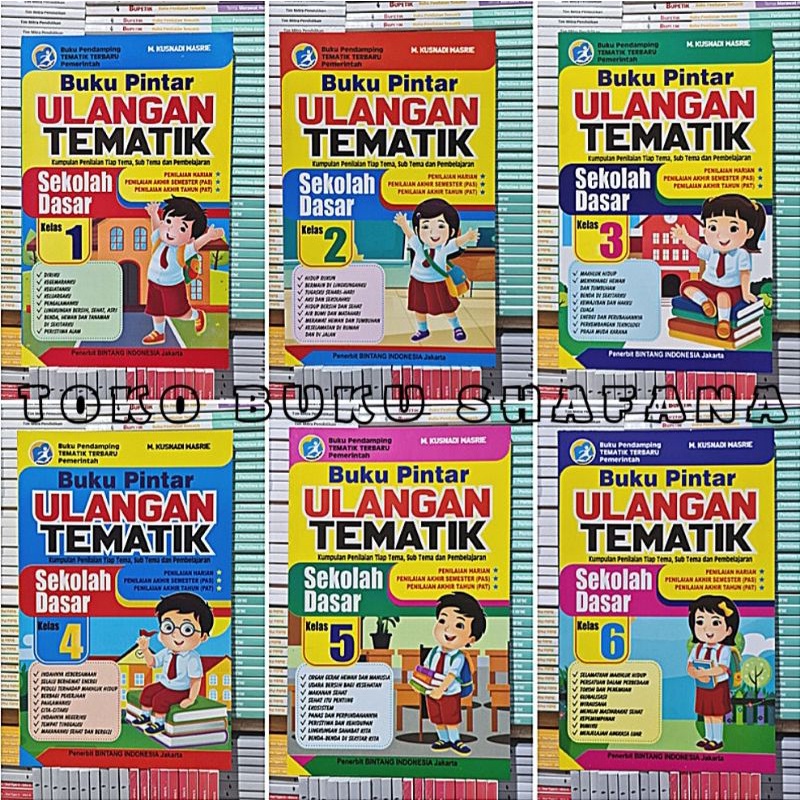 BUKU PINTAR ULANGAN TEMATIK KELAS 1 2 3 4 5 6 SD BUKU PENDAMPING - BINTANG INDONESIA - BUKU SOAL