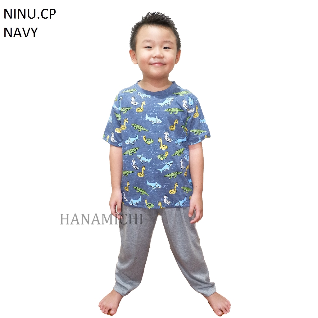 Hanamichi NINU.CP Baju Tidur Anak Bergambar Lengan Panjang