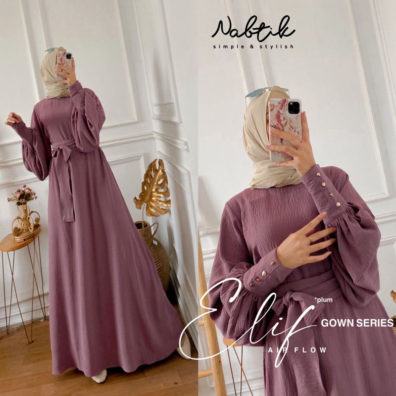 Elif Gamis Airflow NABTIK termurah gamis kondangan