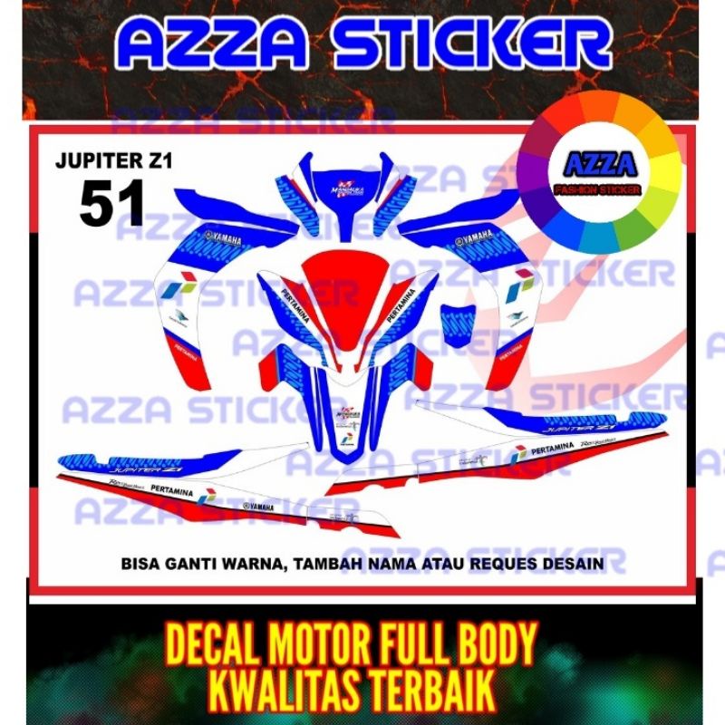 Sticker Decal Jupiter Z1 Full Body Stiker Jupiter Z1 Dekal Jupiter Z1 Full Body Model 51