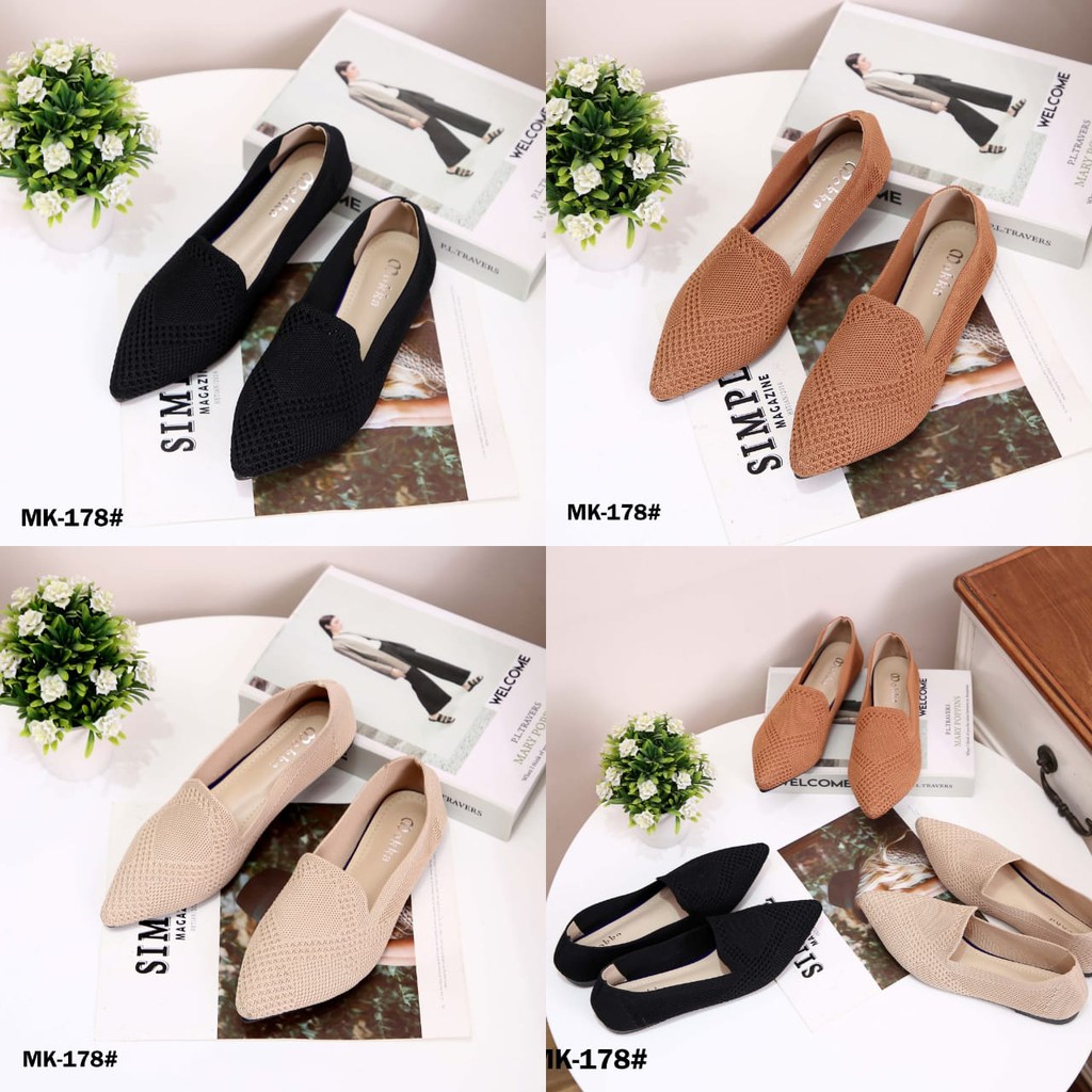 Mokka Flat Shoes  MK-178 VAL SEPATU IMPORT FLAT SHOES WANITA SEPATU FASHION WANITA SEPATU MURAH