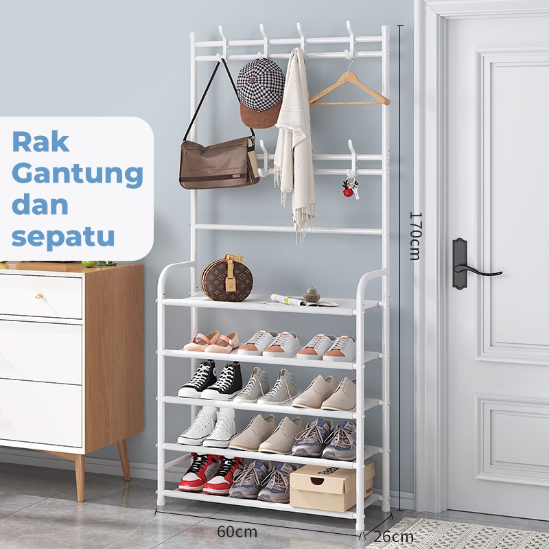 Starlight Rak Gantungan Baju Stand Hanger Rak Sepatu