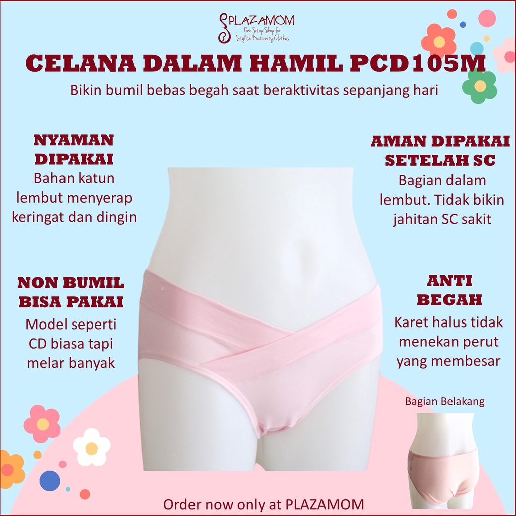 CELANA DALAM HAMIL / CD BUMIL MODEL BAWAH PUSAR BAHAN KATUN MELAR JUMBO AMAN BUAT LAHIRAN SC &amp; NYAMAN DIPAKAI NON HAMIL PCD105M