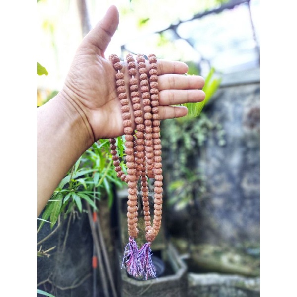 Kalung Rudraksa Trdatu Japamala 108 / Kalung Ginitri Khas Bali / Rudraksha Mala