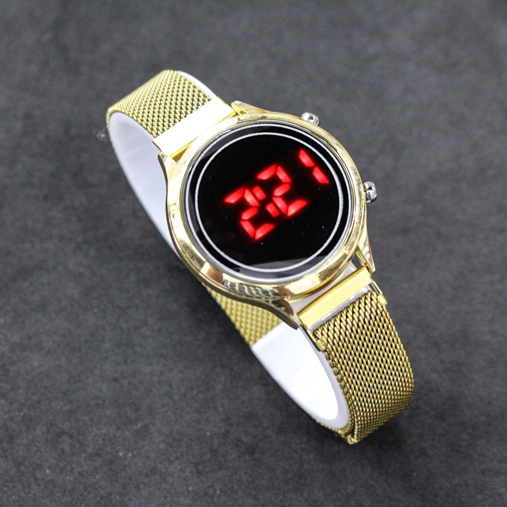 JAM TANGAN LEDWATCH BULAT MAGNETIC FASHION CEWEK/JAM TANGAN FASHION TERBARU/LED MAGNET/LED BULAT/