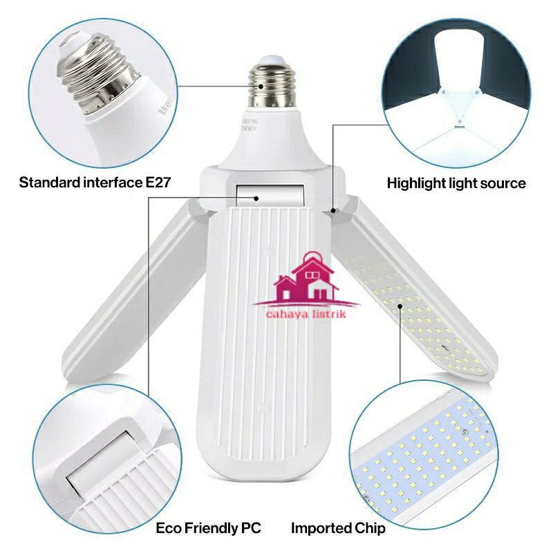 Lampu Led Kipas Fan Blade 45 watt Model Lipat