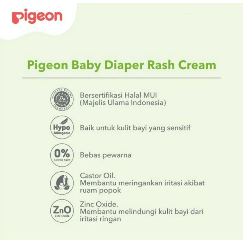 PIGEON Baby Cream Diaper Rash 60gram Hypoallergenic Chamomile