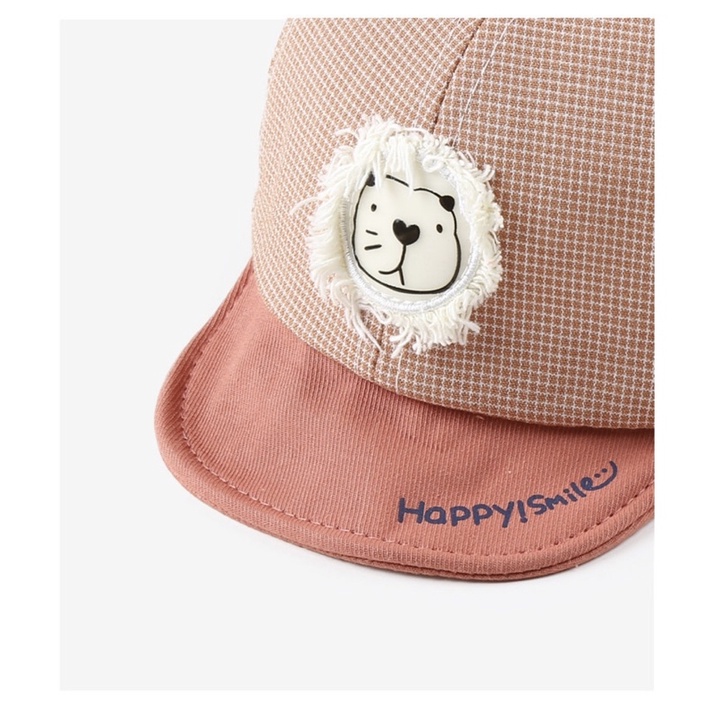 5-18 bulan Topi Baseball Anak Bayi Model Kotak Lion Happy Smile Anak laki laki Anak Perempuan