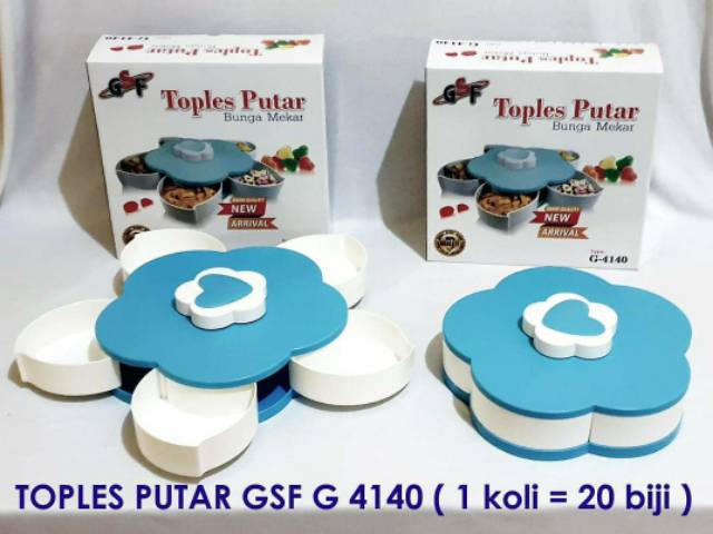 Toples Putar Bunga Mekar GSF 4140 GSF4140 Toples Lebaran Unik bunga