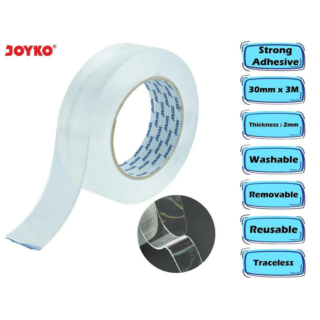 

Joyko Nano Tape 3 Mtr Transparant Double Side Doubletape Bening NDST-3