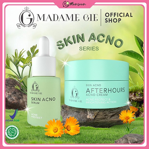 Monsoon - Madame Gie Skin Acno Series - Skincare Wajah 5% Niacinamide Anti Acne Cream Jerawat