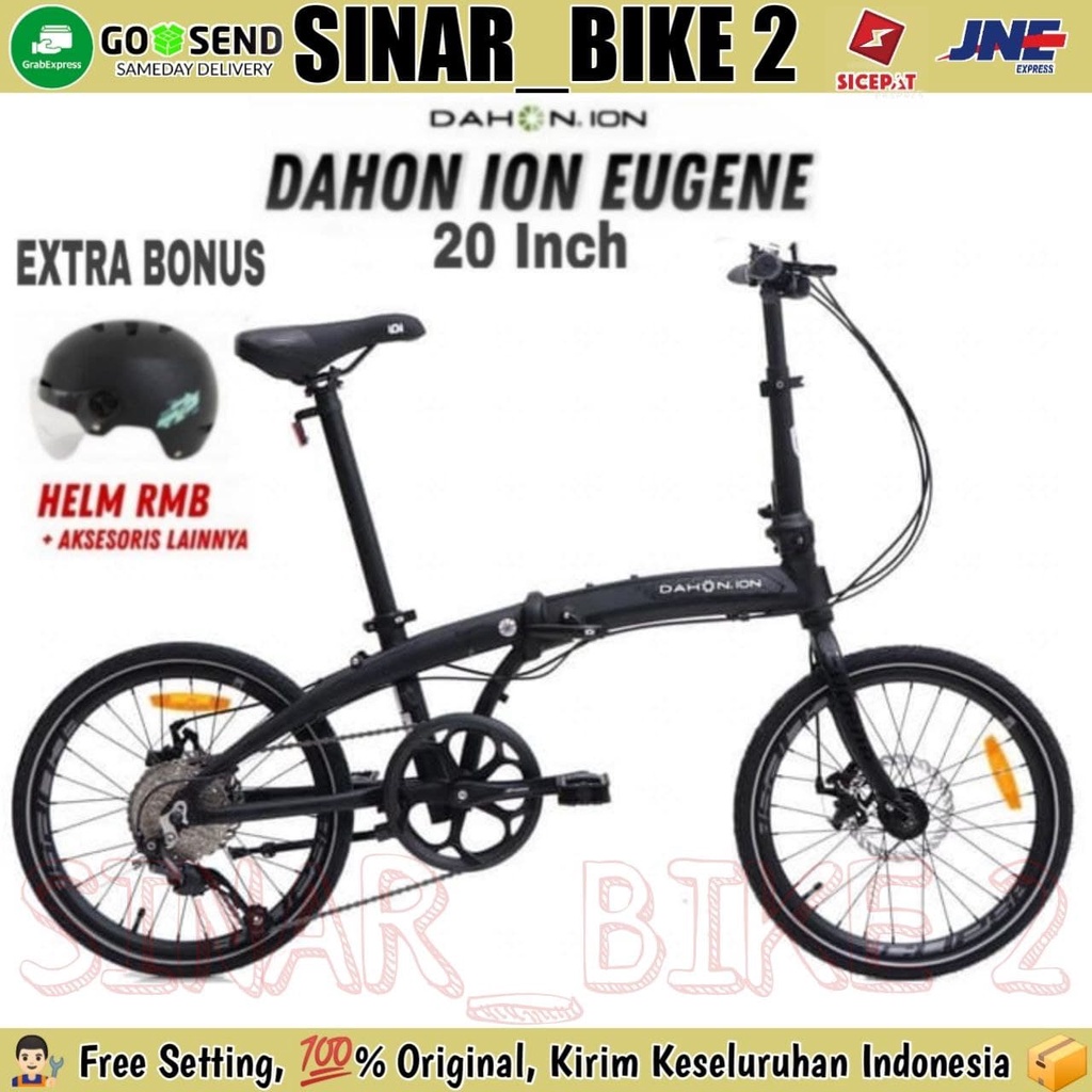 Sepeda Lipat 20 Inch DAHON ION EUGENE Alloy 9 Speed Rem Cakram