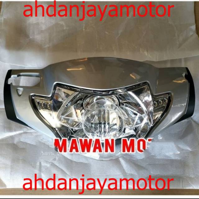 body bodi cover Batok lampu depan plus refektor supra x 125 lama silver sesuai gambar -