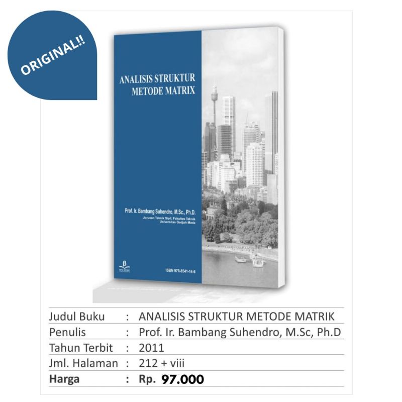 

BUKU TEKNIK SIPIL // ANALISA STRUKTUR METODE MATRIK (ORIGINAL)