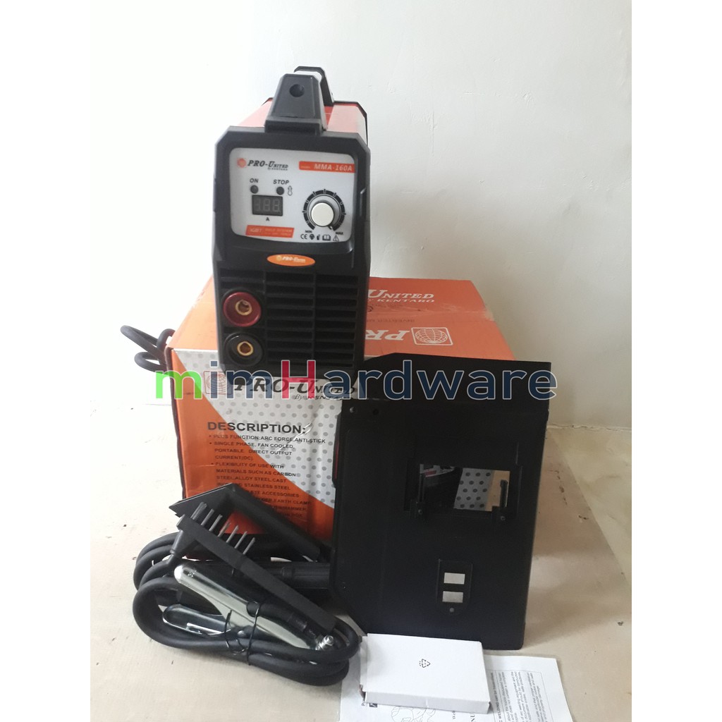 Mesin las listrik inverter MMA 160 A "650 watt" Pro United by Kentaro