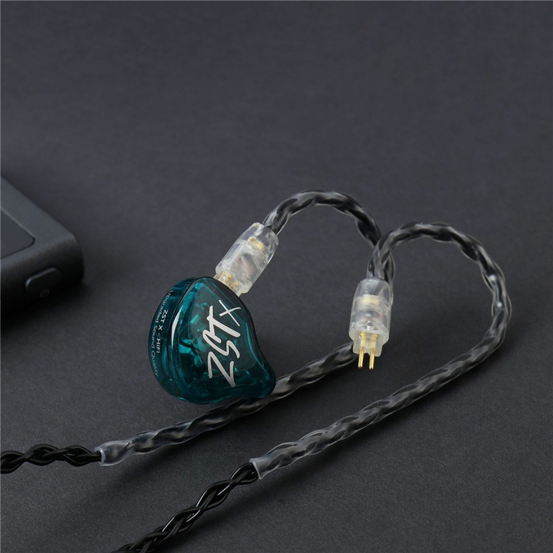 Jcally Kabel Upgrade Earphone 8-untai Bahan Tembaga Bebas Oksigen Dengan Microphone Untuk ZS10 ZSN Pro