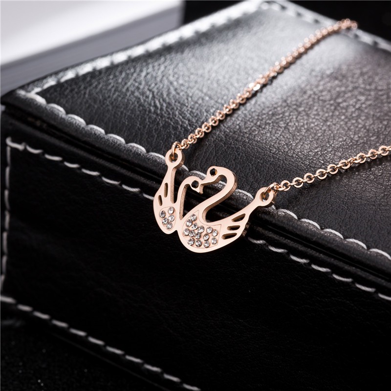 [New] Kalung fashion aksesoris titanium mini korea hadiah wanita cewek angsa KK115