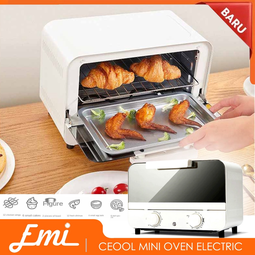 Mini Oven Electric Baking Intelligent Temperature Panggangan 10L