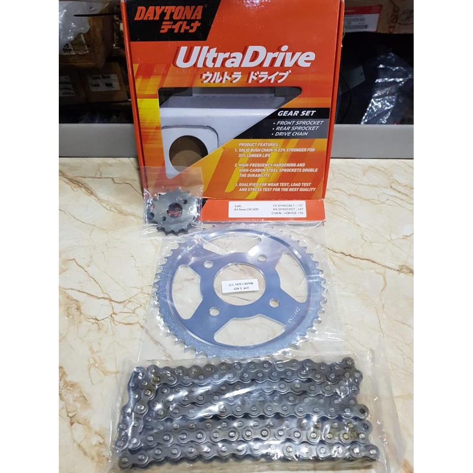 rantai gear gir set all new cb 150 streetfire asli ori daytona 3483