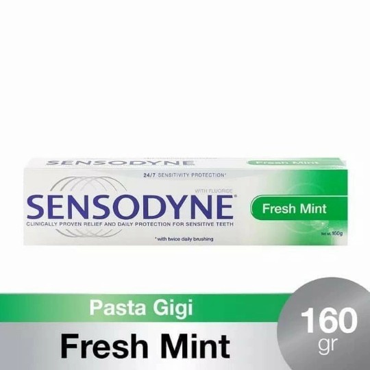✨COD✨ Sensodyne Fresh Mint 160gr 160 gram Pasta Gigi Sensodyne Fresh Mint - 160gr