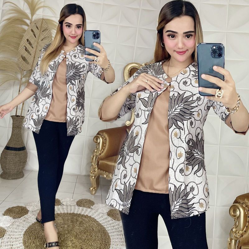 Blus Batik Bagong Lengan 3/4