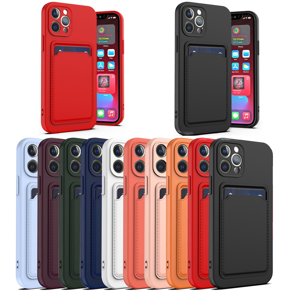 Soft Case Silikon Shockproof Ultra Tipis Dengan Slot Kartu Cover iphone 11 Pro 11 Pro max