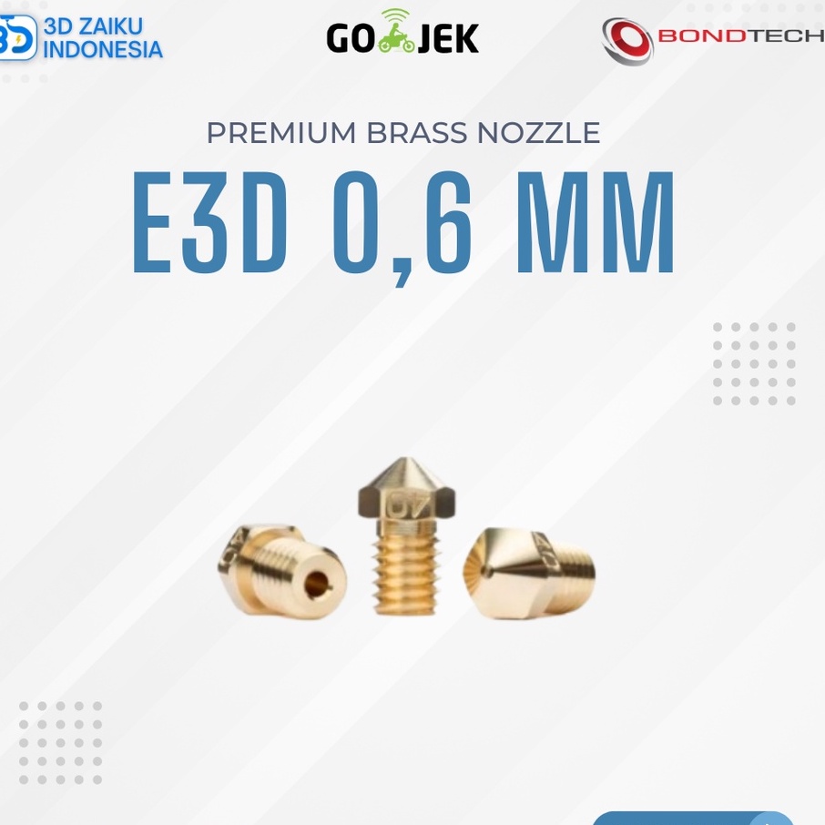 Original Bondtech E3D Premium Brass Nozzle 0,6 mm
