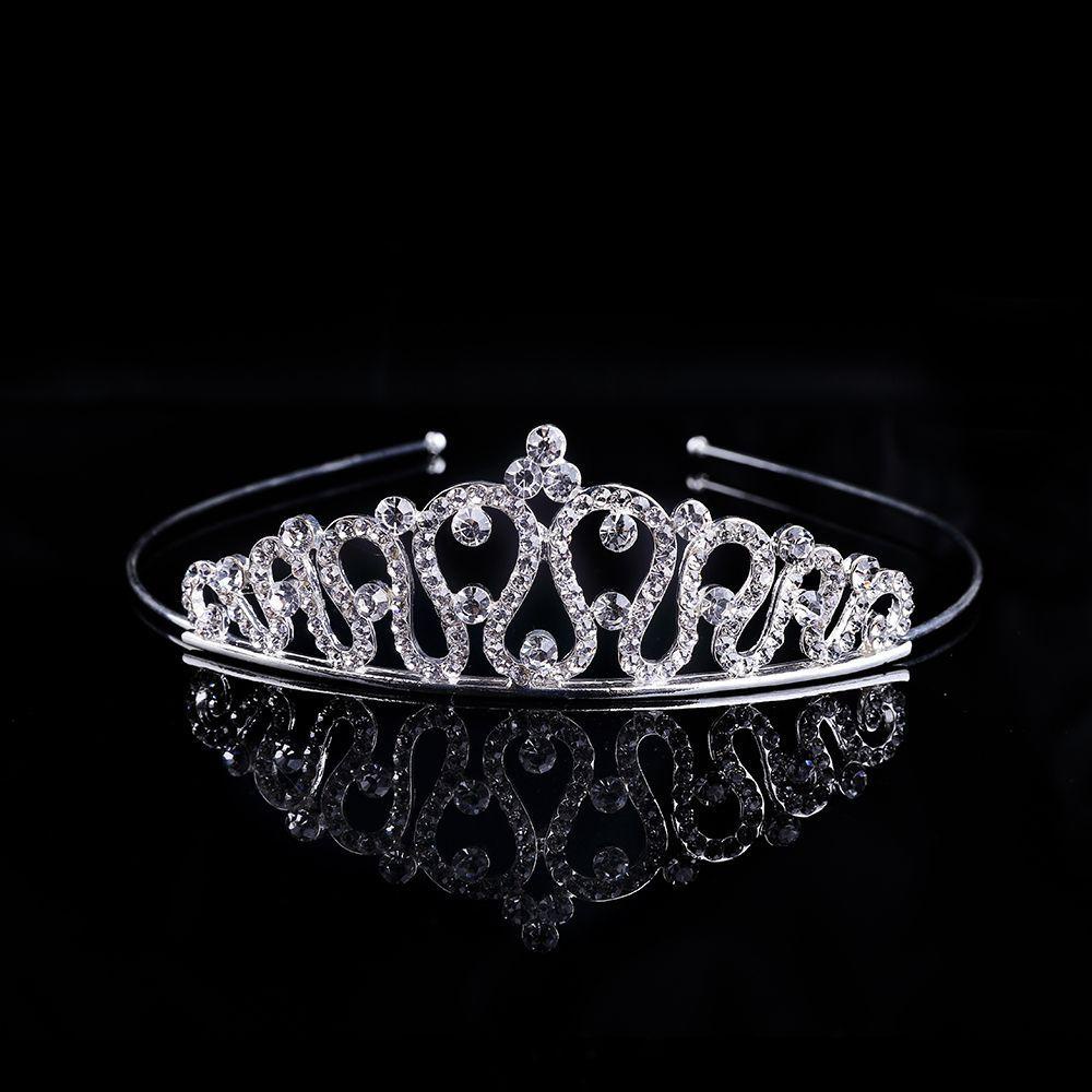 Mxbeauty Kristal Berlian Imitasi Mahkota Bando Hiasan Rambut Kualitas Tinggi Cinta Hati Aksesoris Rambut Perhiasan Tiara Head Piece Bridal Wedding Jewelry