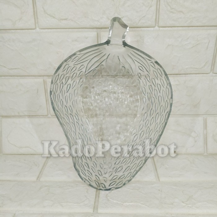 mangkok kaca strawberry - mangkok kaca lucu - wadah mangkok beling