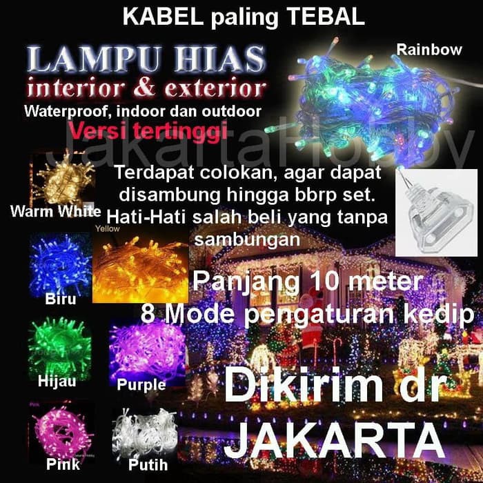  Lampu  Natal Led tumblr Light 100 led Lampu  Hias Led 10 